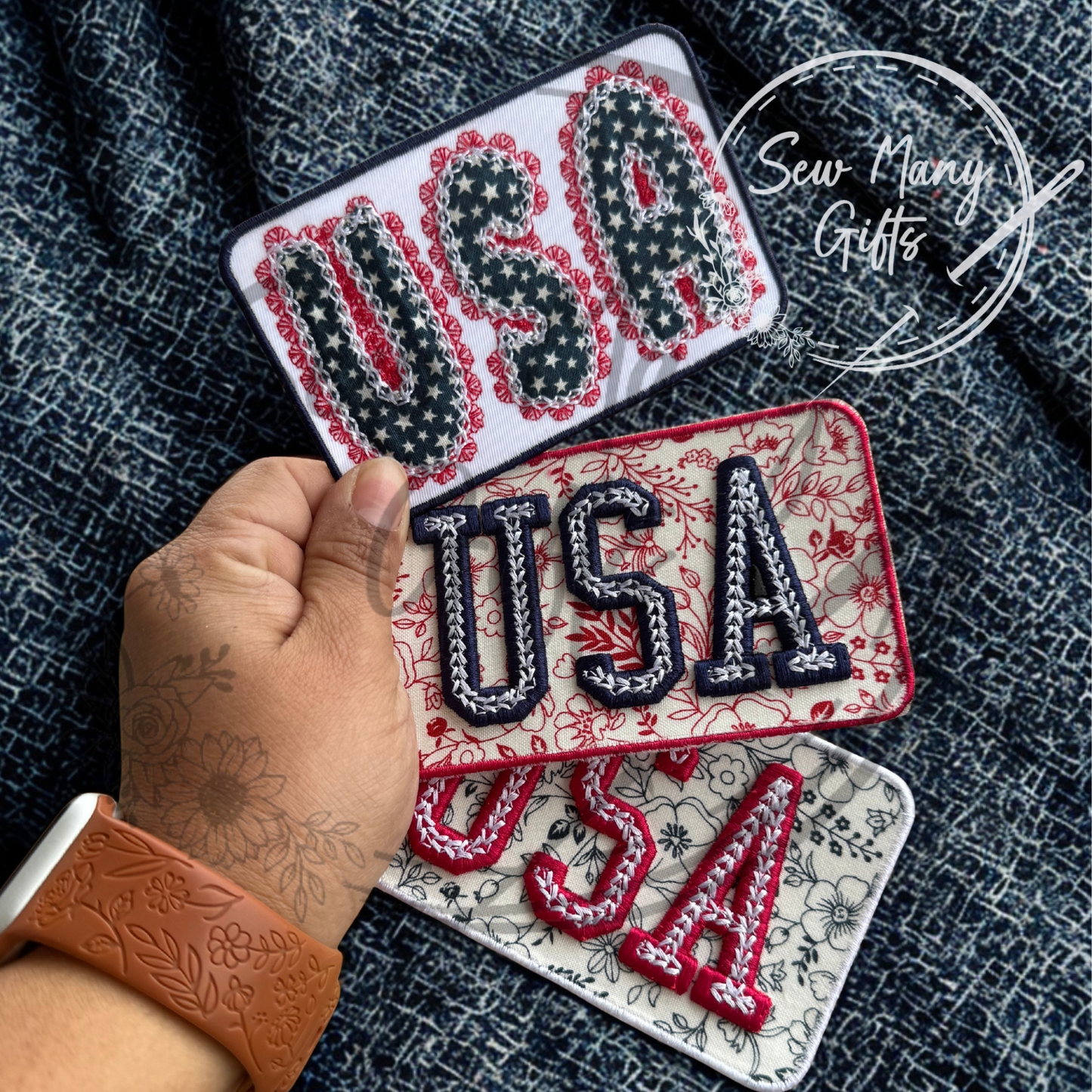 Lace USA Patch Red, White and Blue
