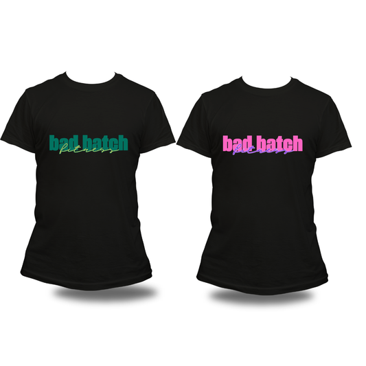 Black Short Sleeve Bad Batch Colorful T-Shirt
