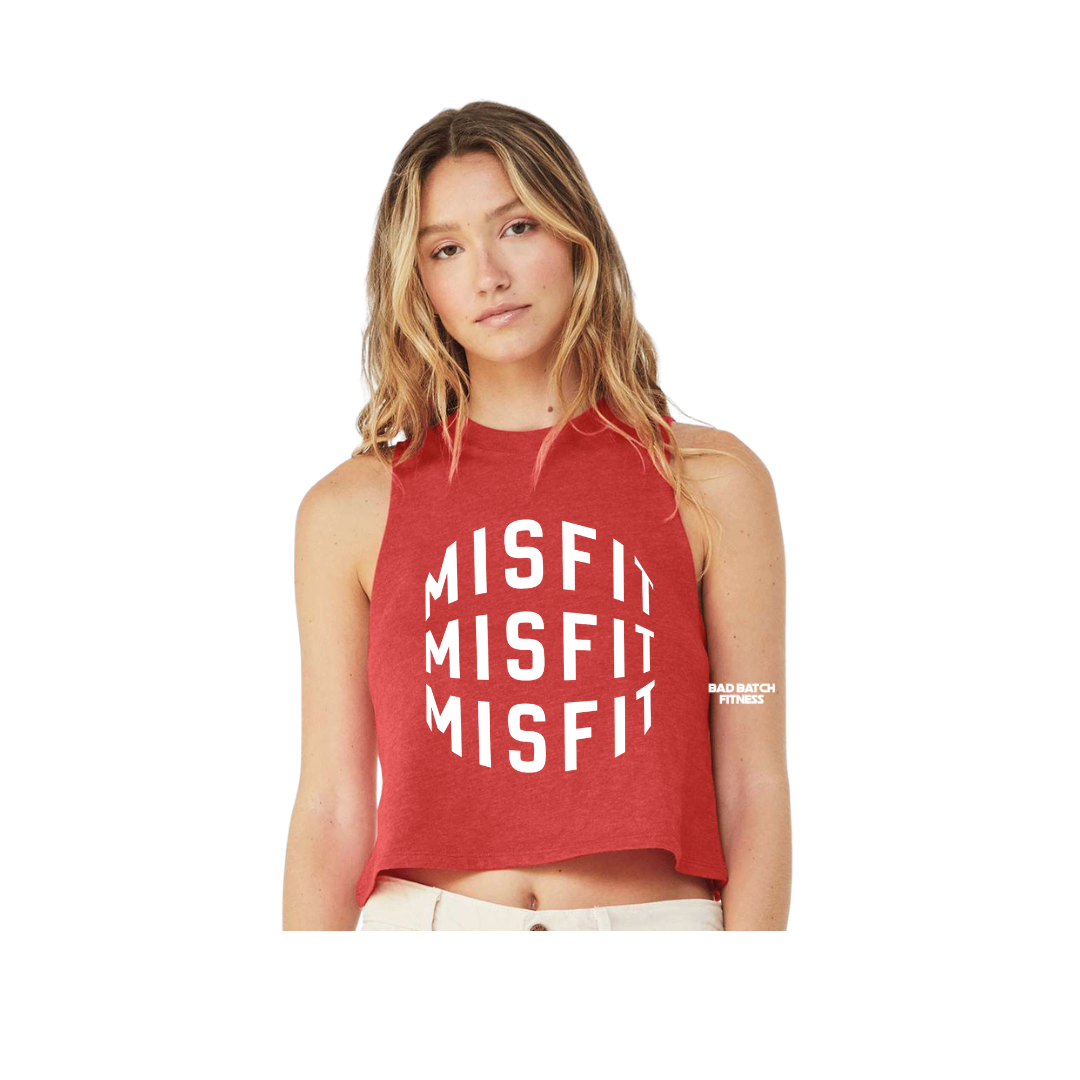 Misfit Crop Tank in Red