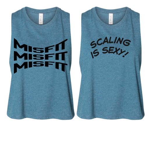 Crop Tank in Teal with Choice of Logo