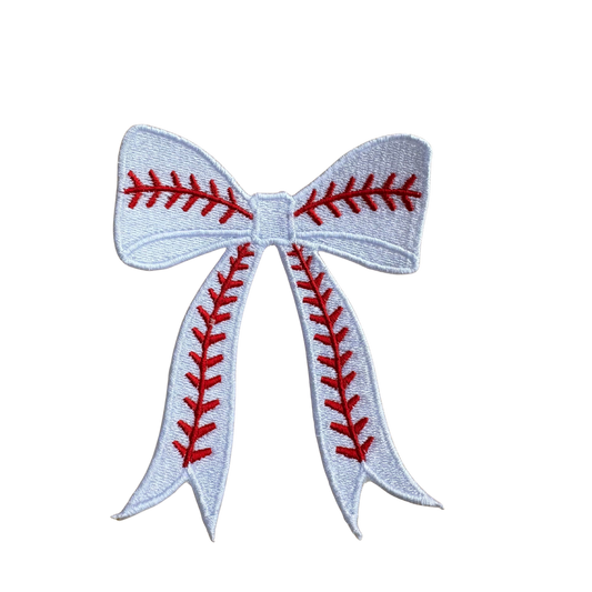 Baseball Bow Patch Large