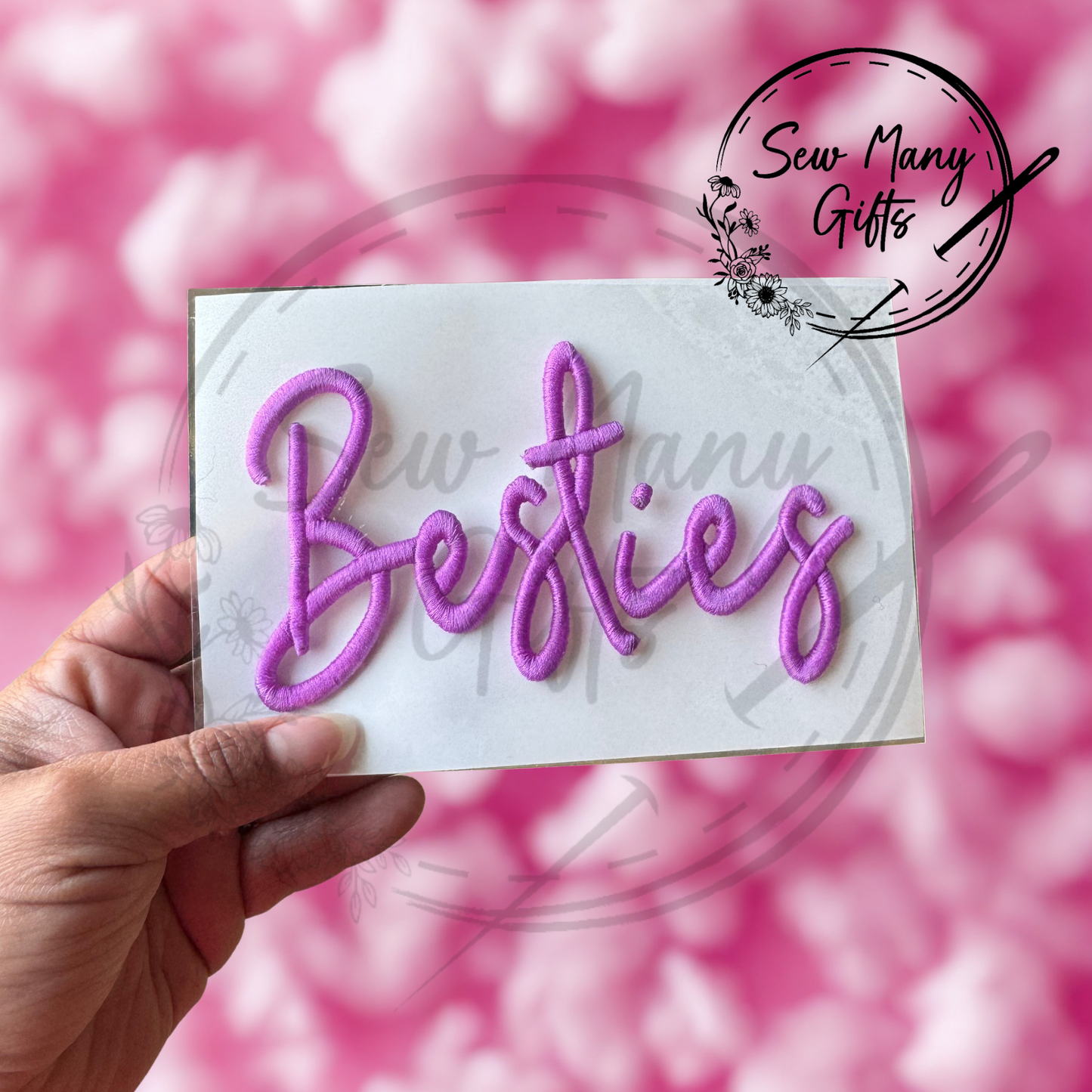 3D Besties Iron On Patch