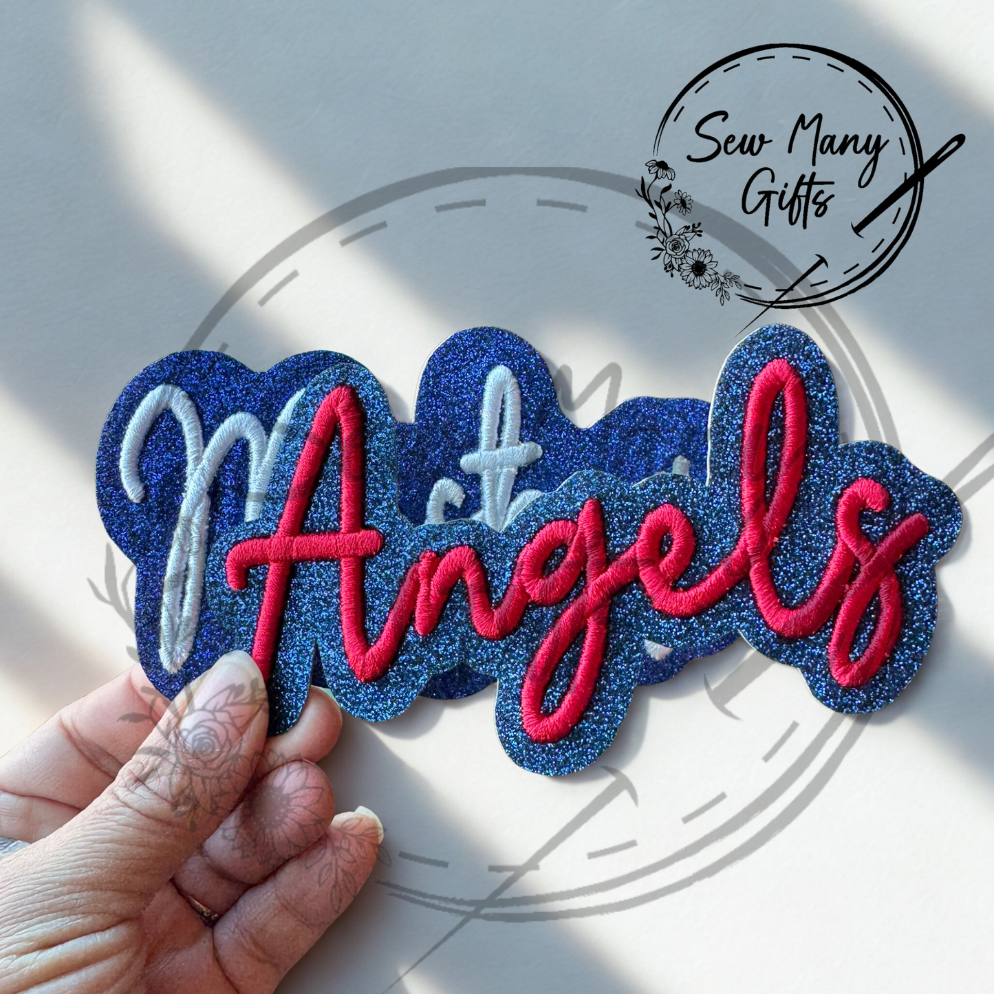 Custom Glitter and 3D Name Iron On Patch