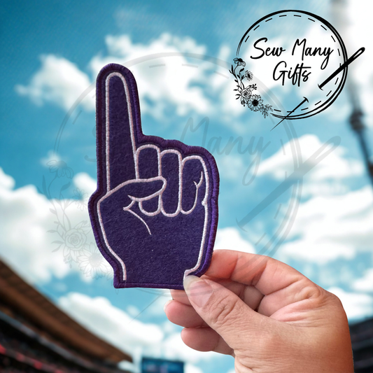 Foam Finger Iron on Patch