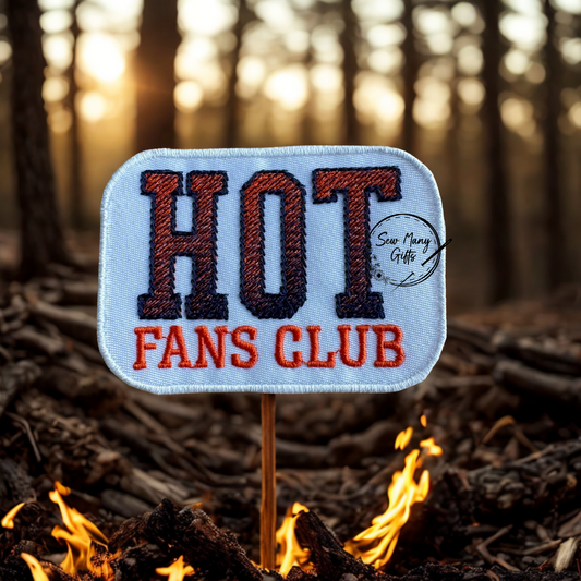 Hot Fans Club Patch Orange Blue Football Iron On