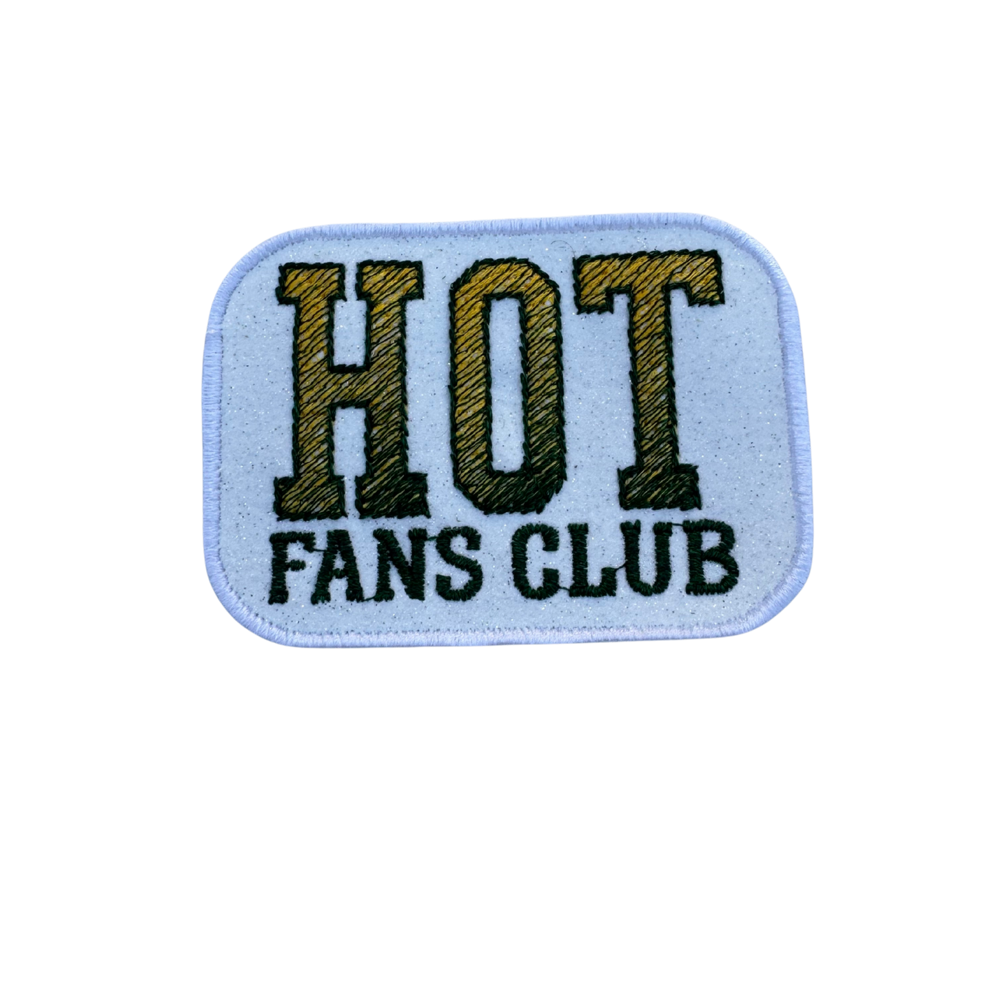 Hot Fans Club Patch Orange Blue Football Iron On