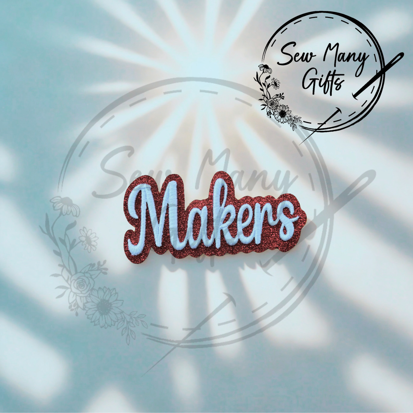 Custom Glitter and 3D Name Iron On Patch