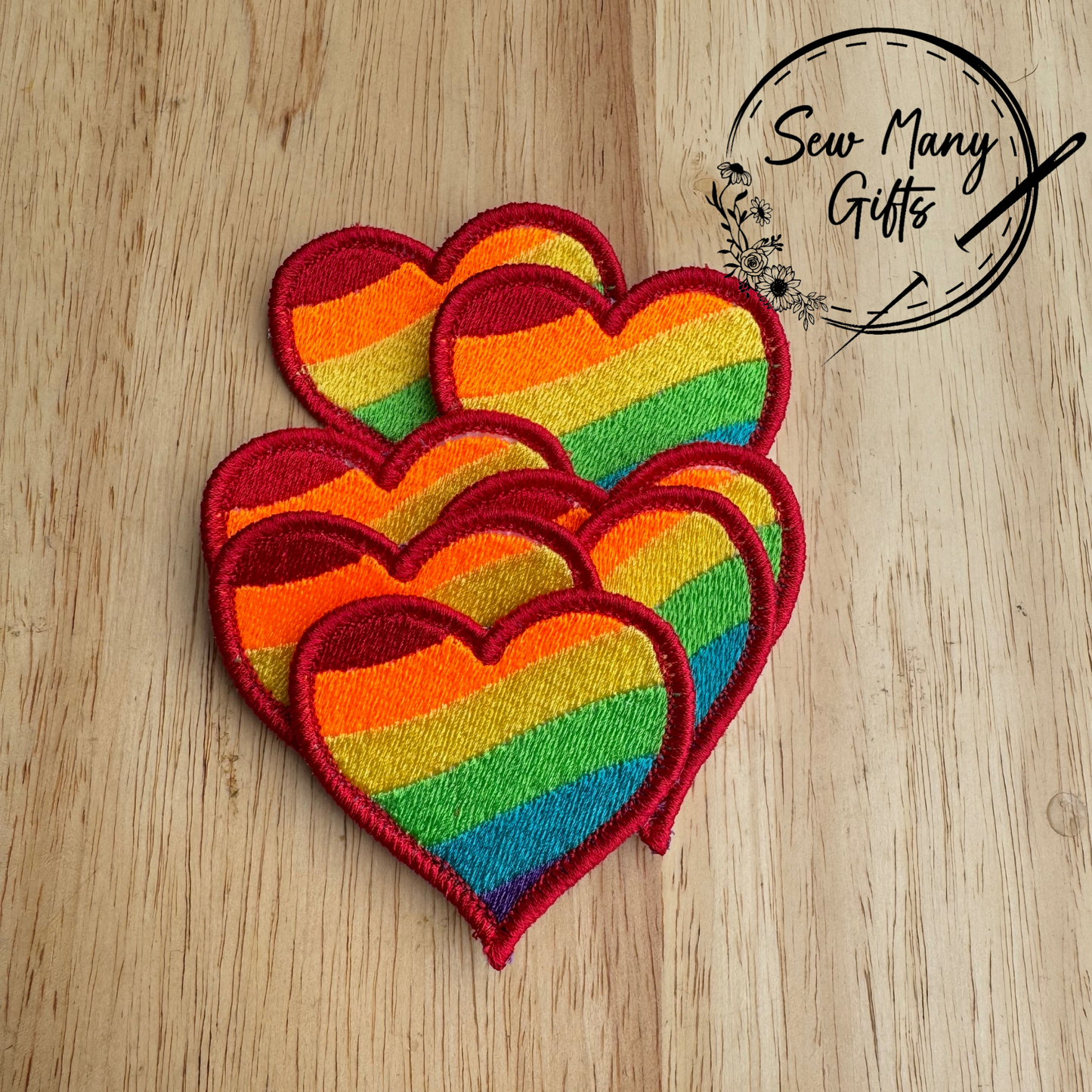 Rainbow Pride Heart Patch