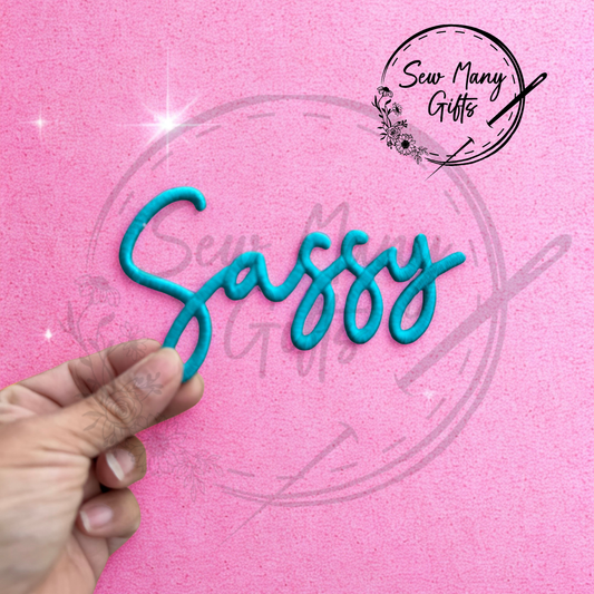 3D Sassy Iron On Patch