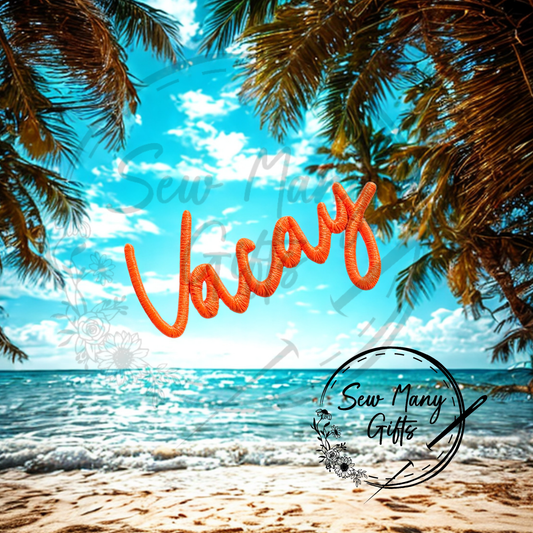 3D Vacay Iron On Patch