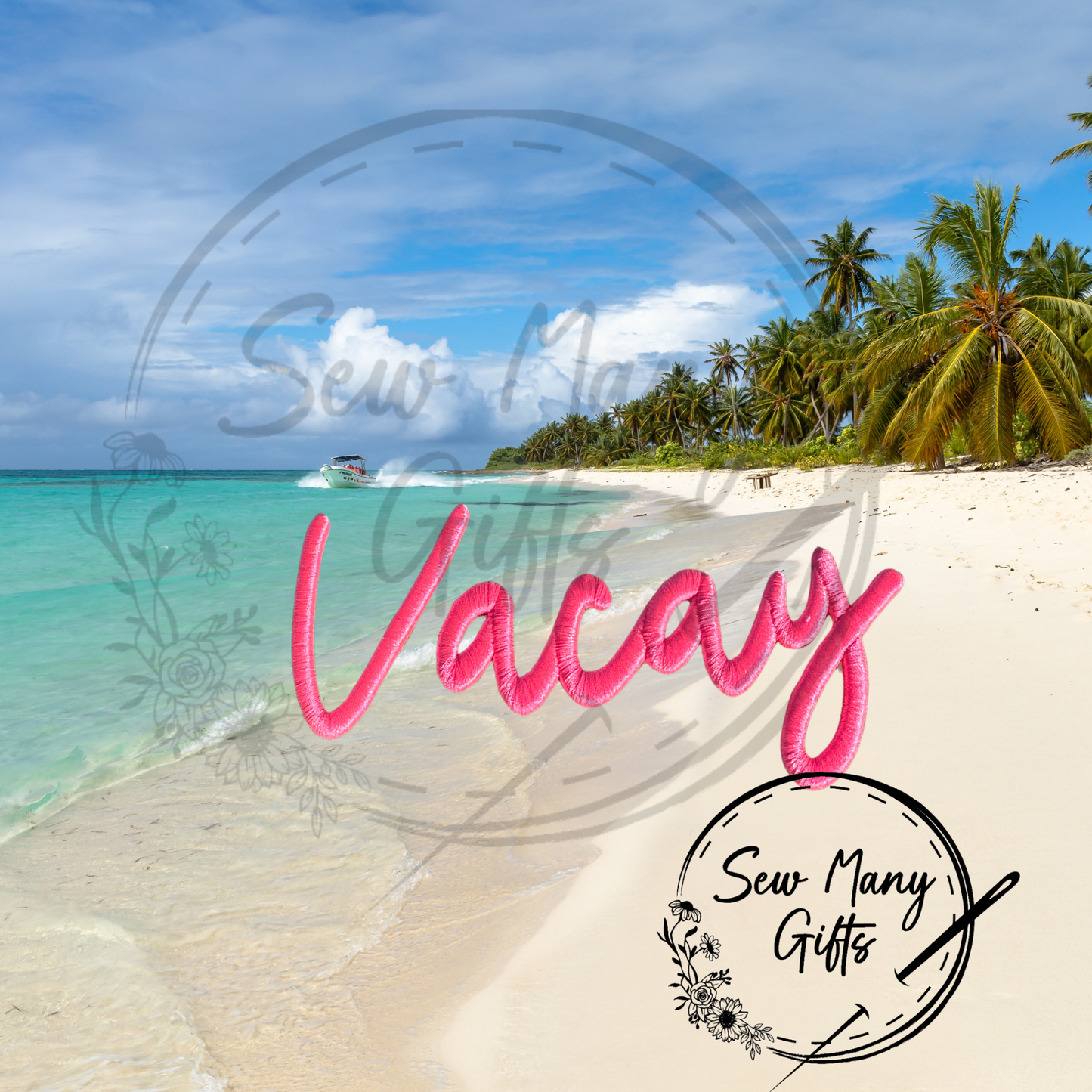 3D Vacay Iron On Patch