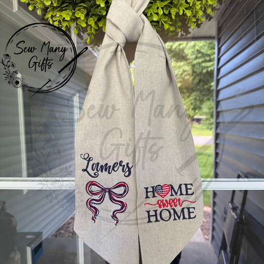 Custom Wreath Sash