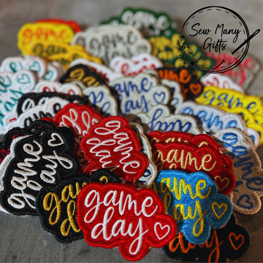 Game Day Iron On Patch Team Color Options