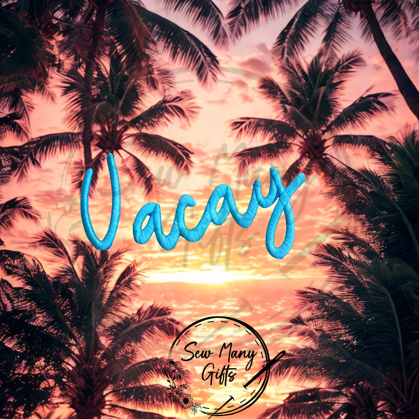 3D Vacay Iron On Patch